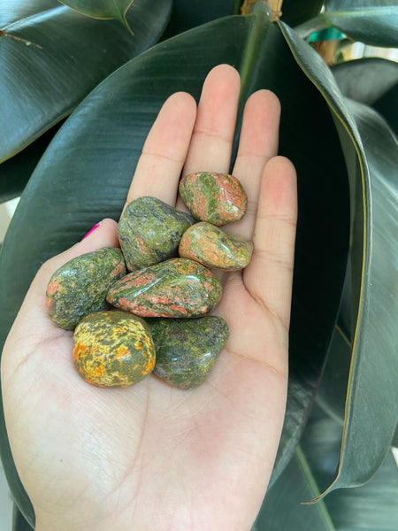 Unakite crystal tumble