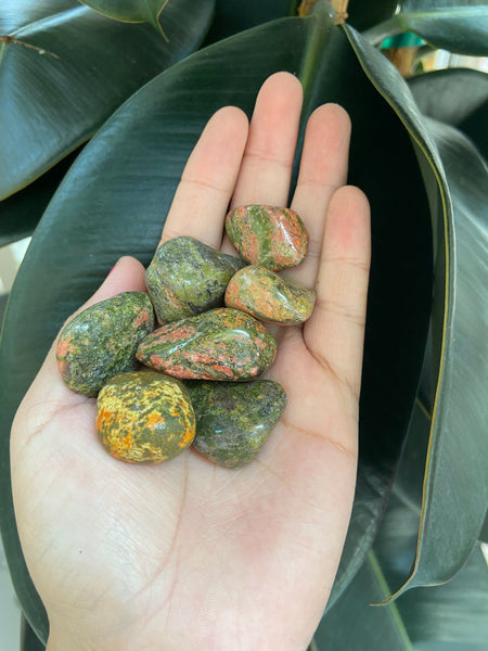 Unakite crystal tumble