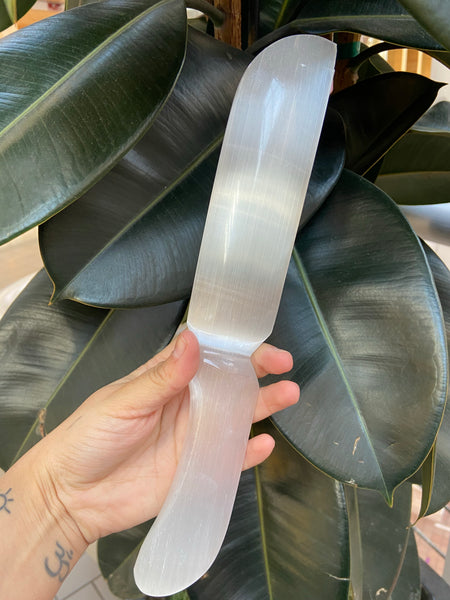 Selenite crystal knife (large)