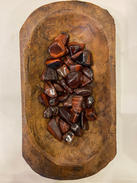 Red tiger eye crystal tumble